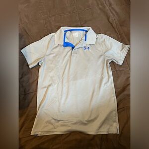 Under Armour Boys Gray Polo Shirt Youth Extra Large